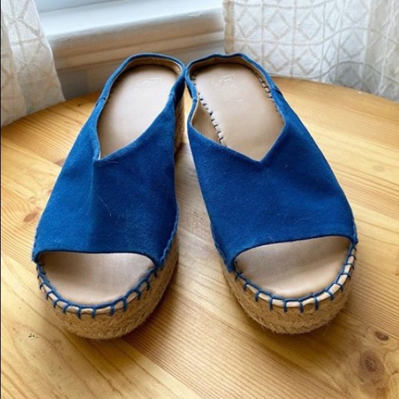 franco sarto blue suede shoes
